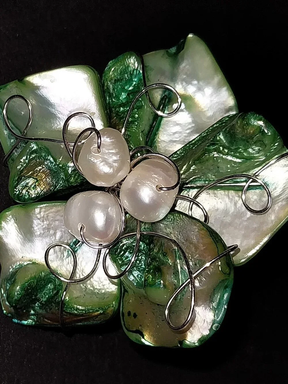 Shell Pearl Adjustable Ring
